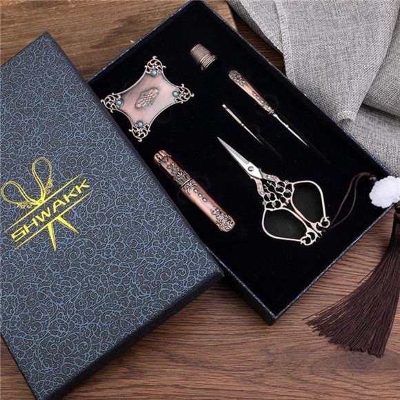 Embroidery Scissors Kit, Vintage Scissors European Style Sewing Kit for Crafting - Picture 7 of 7